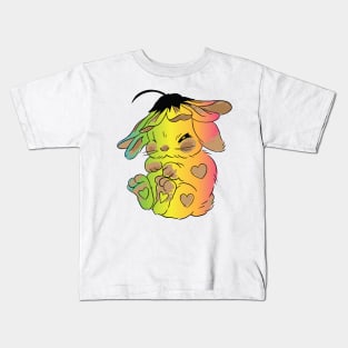 cute bunny flowers funny bunny Kids T-Shirt